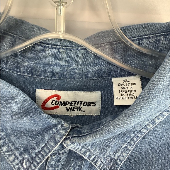 VTG Men's NASCAR #28 Ricky Rudd Competitor's View Denim Shirt XL - Picture 3 of 5